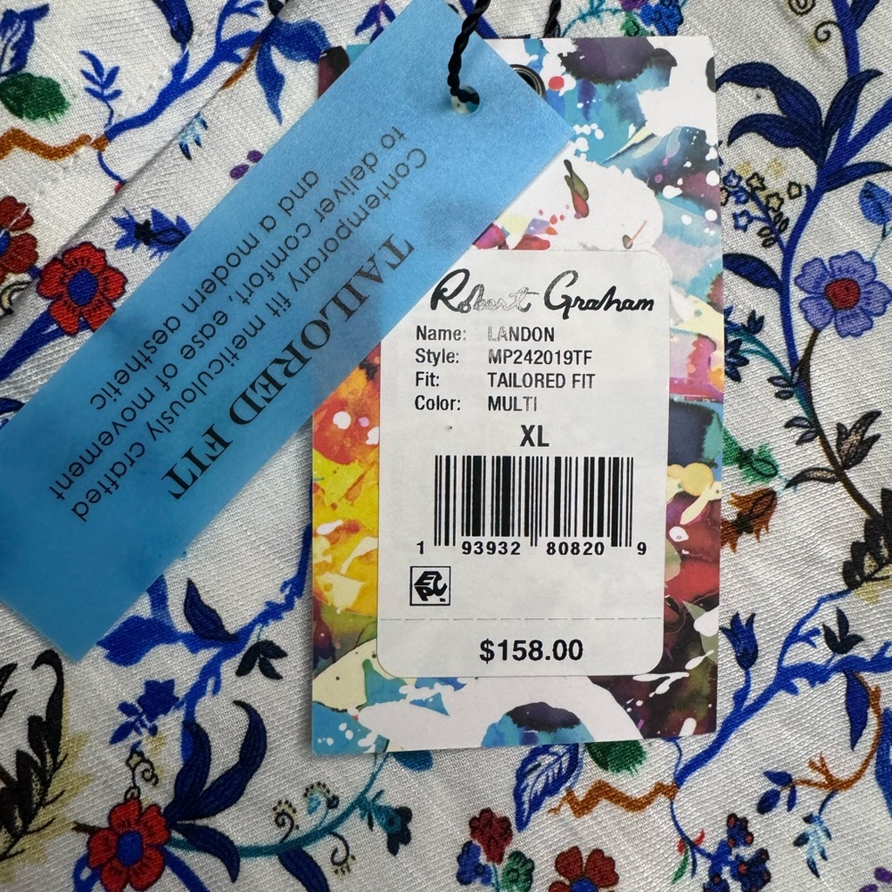 Robert Graham Landon Floral Print Slim Fit Button Down Shirt - Picture 8 of 12